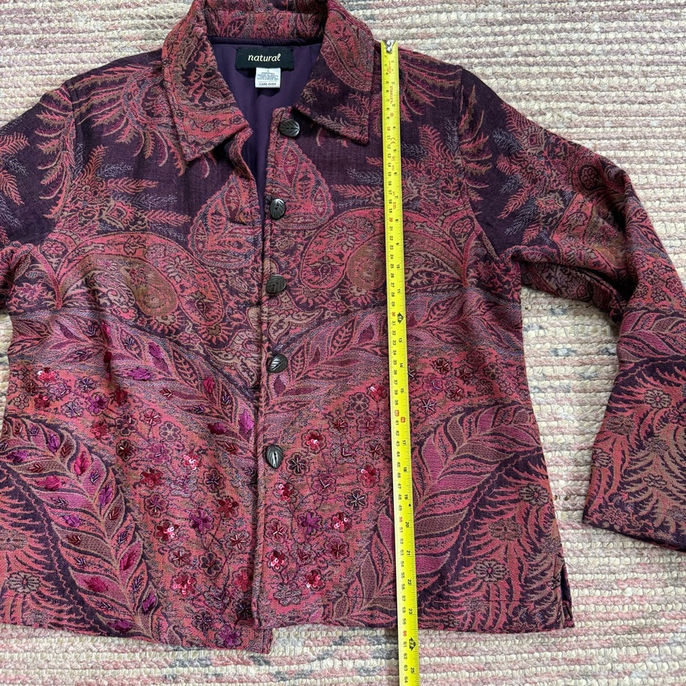 Beaded Wool Button-Up Jacket - Picture 8 of 10